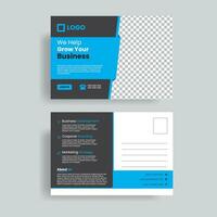 Creative post card design layout vector