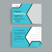 Creative modern corporate post card design vector