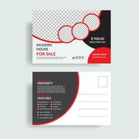 corporate post card design template vector