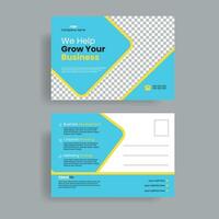 Creative post card design template vector