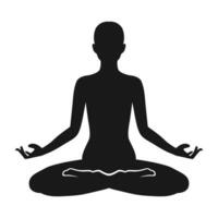 Woman meditation and yoga vector illustration