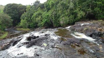 Tropical waterfall in Lagoa Encantada in the city of Ilheus Bahia Brazil video