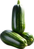 ai gegenereerd courgette Aan een transparant achtergrond png