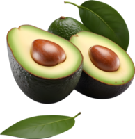 AI generated avocado transparent background png