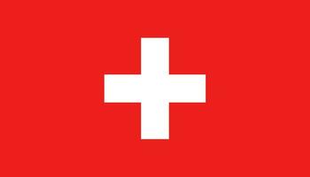 Switzerland Flag Plus Sign Red Background Vector Illustration