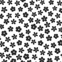 Black Flower Decorative Pattern Background Vector Illustration