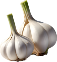 AI generated two garlic bulbs on a transparent background png