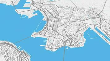 ligero gris azul hong kong mapa antecedentes bucle. hilado alrededor China ciudad aire imágenes. sin costura panorama giratorio terminado céntrico fondo. video