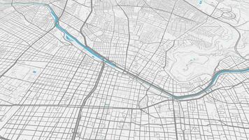 Licht grau Blau Santiago Karte Hintergrund Schleife. Spinnen um Chile Stadt Luft Filmaufnahme. nahtlos Panorama rotierend Über Innenstadt Hintergrund. video