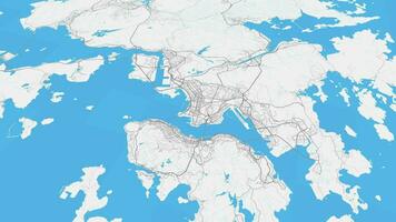 luz cinzento azul hong kong mapa fundo laço. fiação por aí China cidade ar imagens de vídeo. desatado panorama rotativo sobre centro da cidade pano de fundo. video