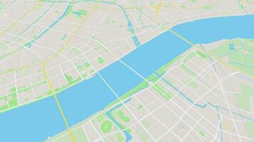 calles Hangzhou mapa antecedentes bucle. hilado alrededor China ciudad aire imágenes. sin costura panorama giratorio terminado céntrico fondo. video