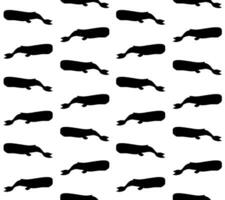 Vector seamless pattern of sperm whale cachalot silhouette