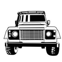 SUV car vector art illustration