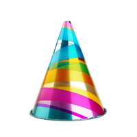 AI generated Colorful Birthday Party Hat Isolated Cutout on Transparent Background png