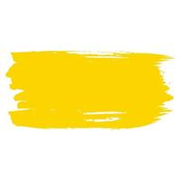 yellow ink paint brush stroke vector