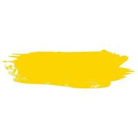 yellow ink paint brush stroke vector