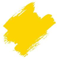 yellow ink paint brush stroke vector