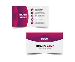 Marketing manager modern business card design template vector