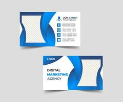 Corporate modern business card design vector