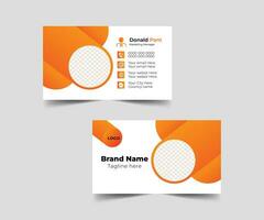 Modern business card design in professional style vector