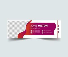 Marketing expert email signature banner vector