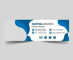 Graphic designer email signature template vector