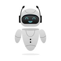 Chatbot neural network, AI servers and robots technology. Cute chatbot ai character. vector