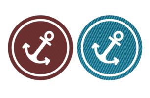 ancre icône symbole avec texture rouge et gris png