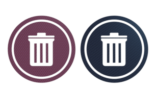 Trash icon symbol with texture png