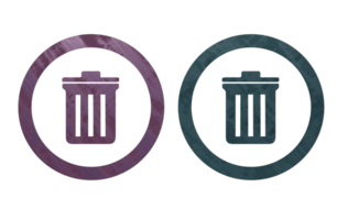 Trash icon symbol with texture png
