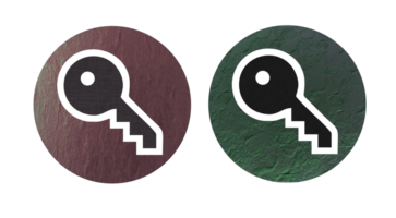 red and green key icon symbol with texture png