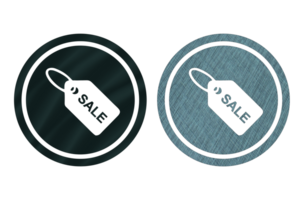 étiquette étiquette icône symbole avec texture noir et bleu png