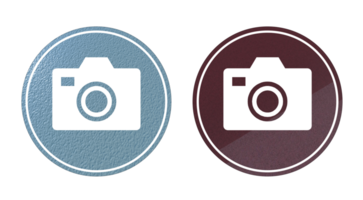 Camera lite blue and gray icon symbol with texture png