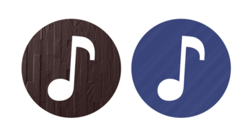 Music icon symbol with texture png