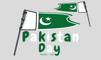 Pakistan Day. background, banner, card, poster, template. Vector illustration.