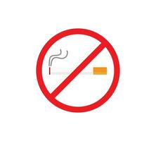 No smoking logo. Forbidden sign icon. Flat design style. Vector Illustration