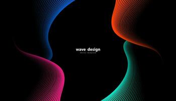 Abstract colorful wave line vector background. Line curve modern design for your ideas, Banners, Placards, Posters. Eps10 vector template.