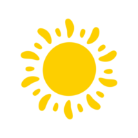 Sun icon. The silhouette of the sun shining brightly on a spring morning png