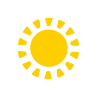 zon icoon. de silhouet van de zon schijnend helder Aan een voorjaar ochtend- png