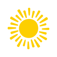 Sonne Symbol. das Silhouette von das Sonne leuchtenden hell auf ein Frühling Morgen png