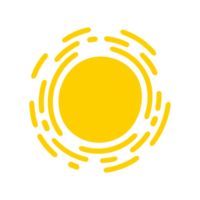 zon icoon. de silhouet van de zon schijnend helder Aan een voorjaar ochtend- png