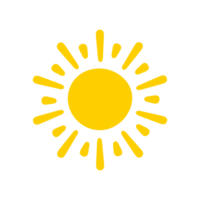 zon icoon. de silhouet van de zon schijnend helder Aan een voorjaar ochtend- png