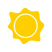 Sonne Symbol. das Silhouette von das Sonne leuchtenden hell auf ein Frühling Morgen png