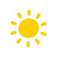 zon icoon. de silhouet van de zon schijnend helder Aan een voorjaar ochtend- png