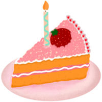 colorida aniversário bolo com velas. png