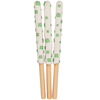 St. Patrick's day dessert Biscuit sticks on transparent background, 3D Rendering png