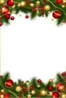 ai generiert Weihnachten Rand Rahmen png transparent Hintergrund