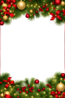 ai generado Navidad frontera marco png transparente antecedentes