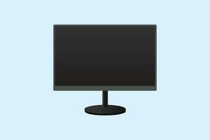 Modern computer Monitor design and line art in vector illustration