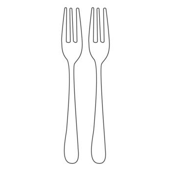 cuchillo y tenedor continuo soltero línea contorno vector Arte dibujo y sencillo uno línea minimalista diseño